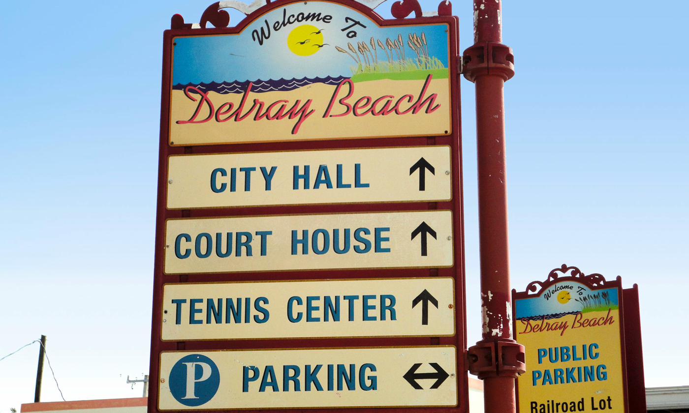 Welcome to Delray Beach sign